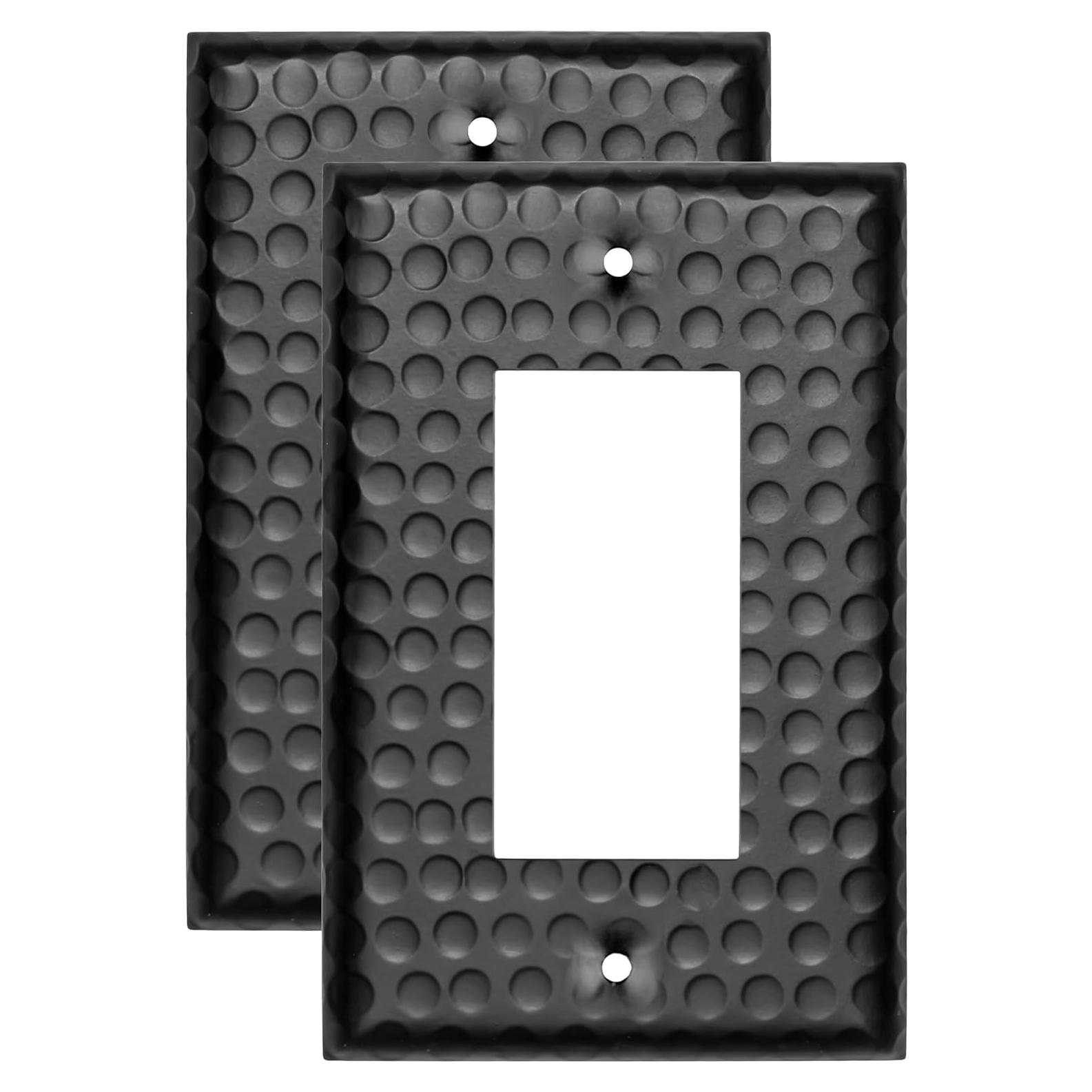 Placa de Pared Rocker Monarch Abode Negro Mate 1 Gang