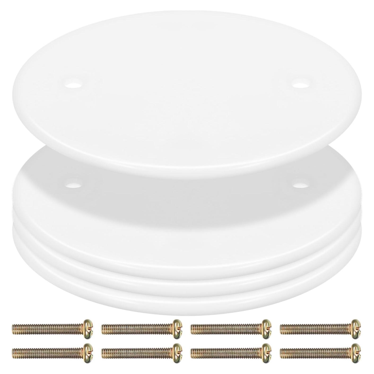 Tapa Redonda Blanca para Techo STOBOK 11x11cm 4Pcs