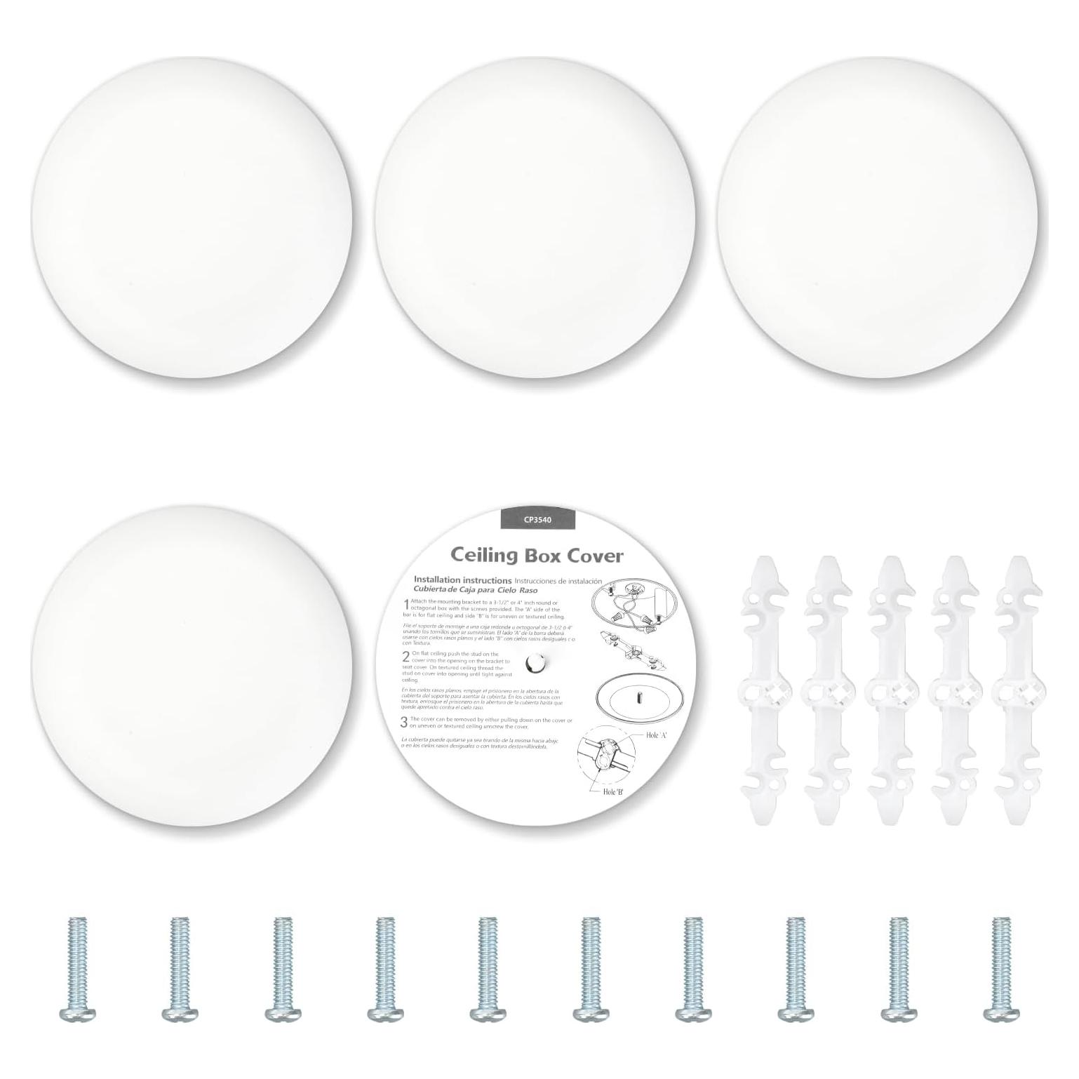 5 Placas de Cubierta de Techo Tinoaly 13.6cm Blancas