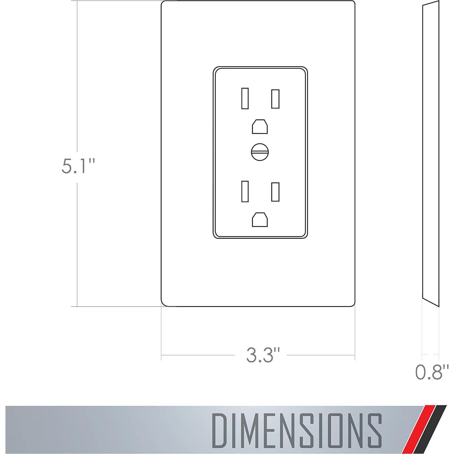 Placa de Pared Decorativa TayMac MW2500W Dúplex Blanca (Paquete de 5)