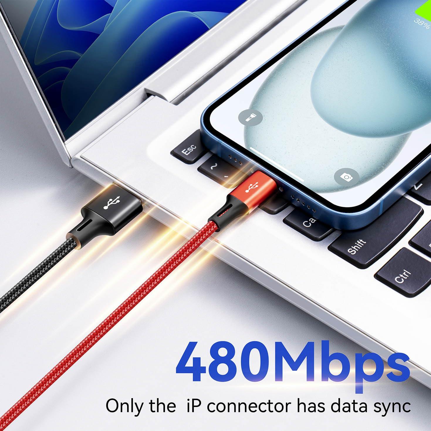 Cable de Carga Múltiple Minlu 4 en 1 3.5A 1.2m Negro