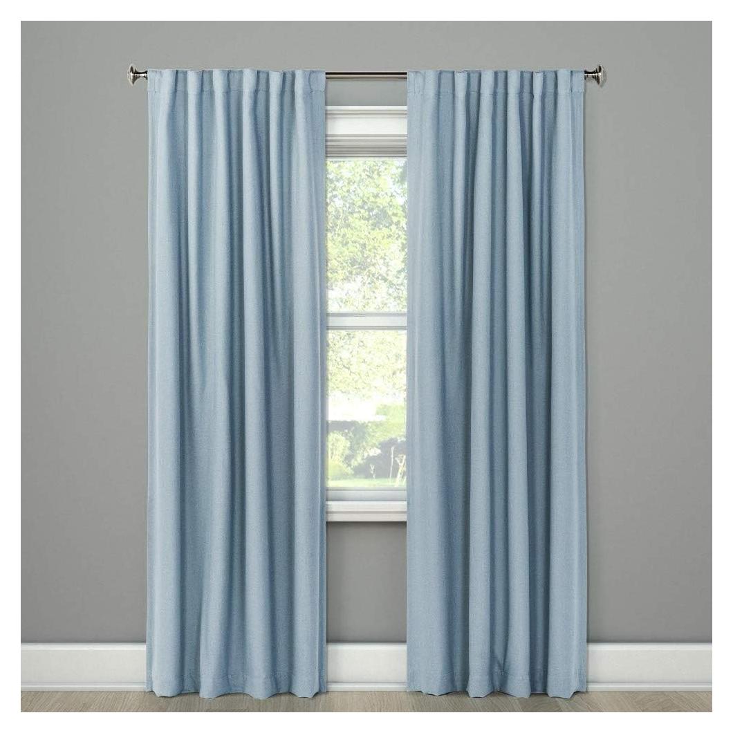 Panel de Cortina Opaca Threshold Aruba 213x127 cm Azul