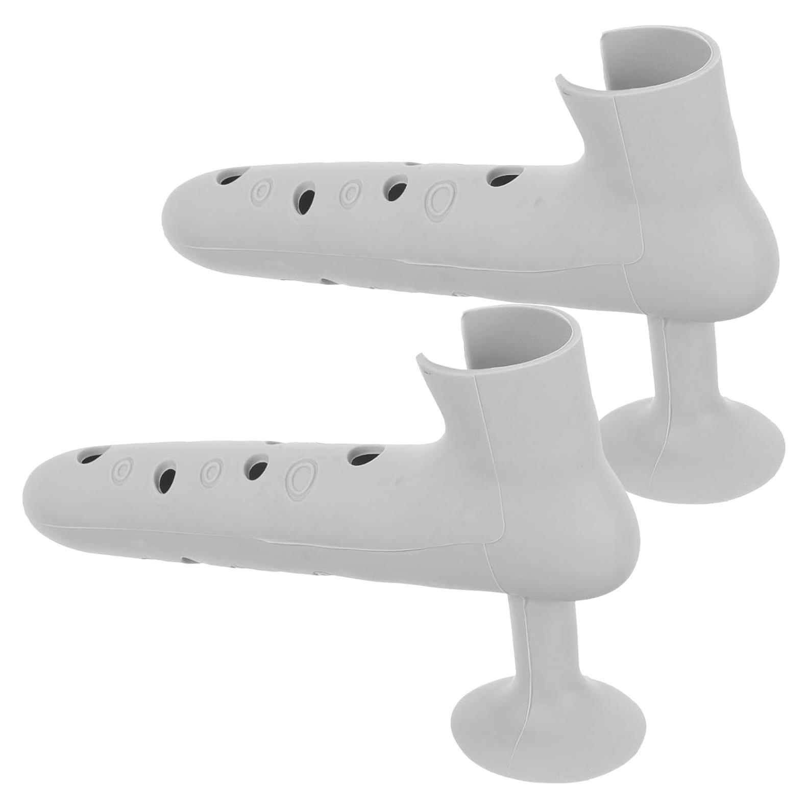 Fundas de Mango de Puerta LALAFINA Silicona Gris 2 Pcs