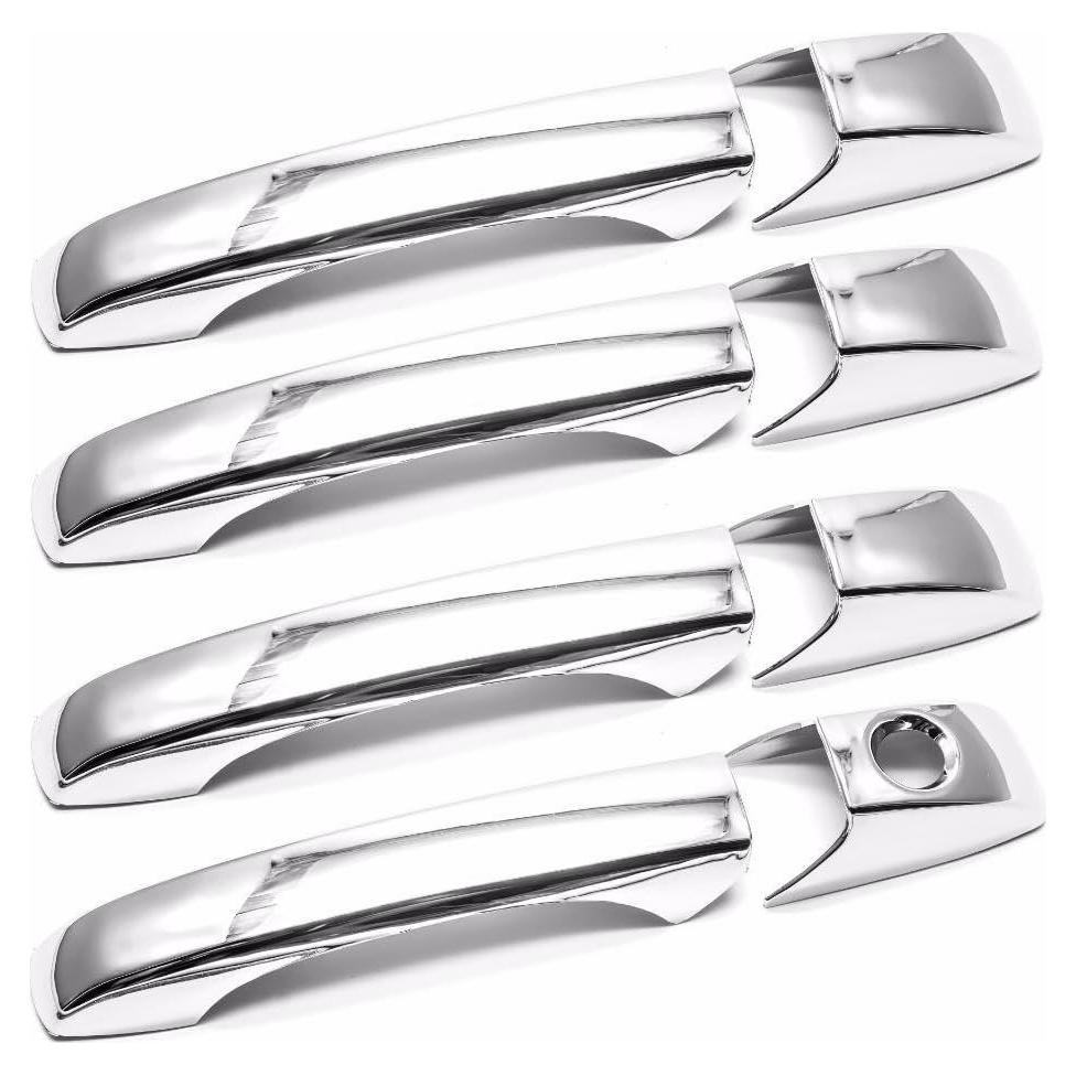 Cubiertas de Manijas de Puerta Erushautoparts 8 Piezas Cromo