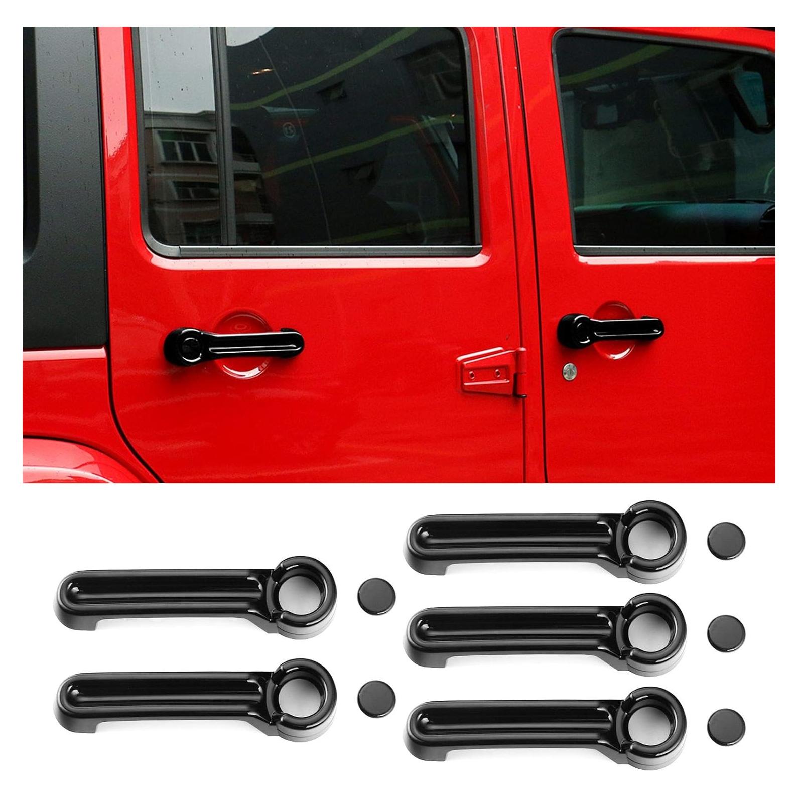 Kit de Cubiertas para Manijas de Puerta JeCar Negro 5 Piezas