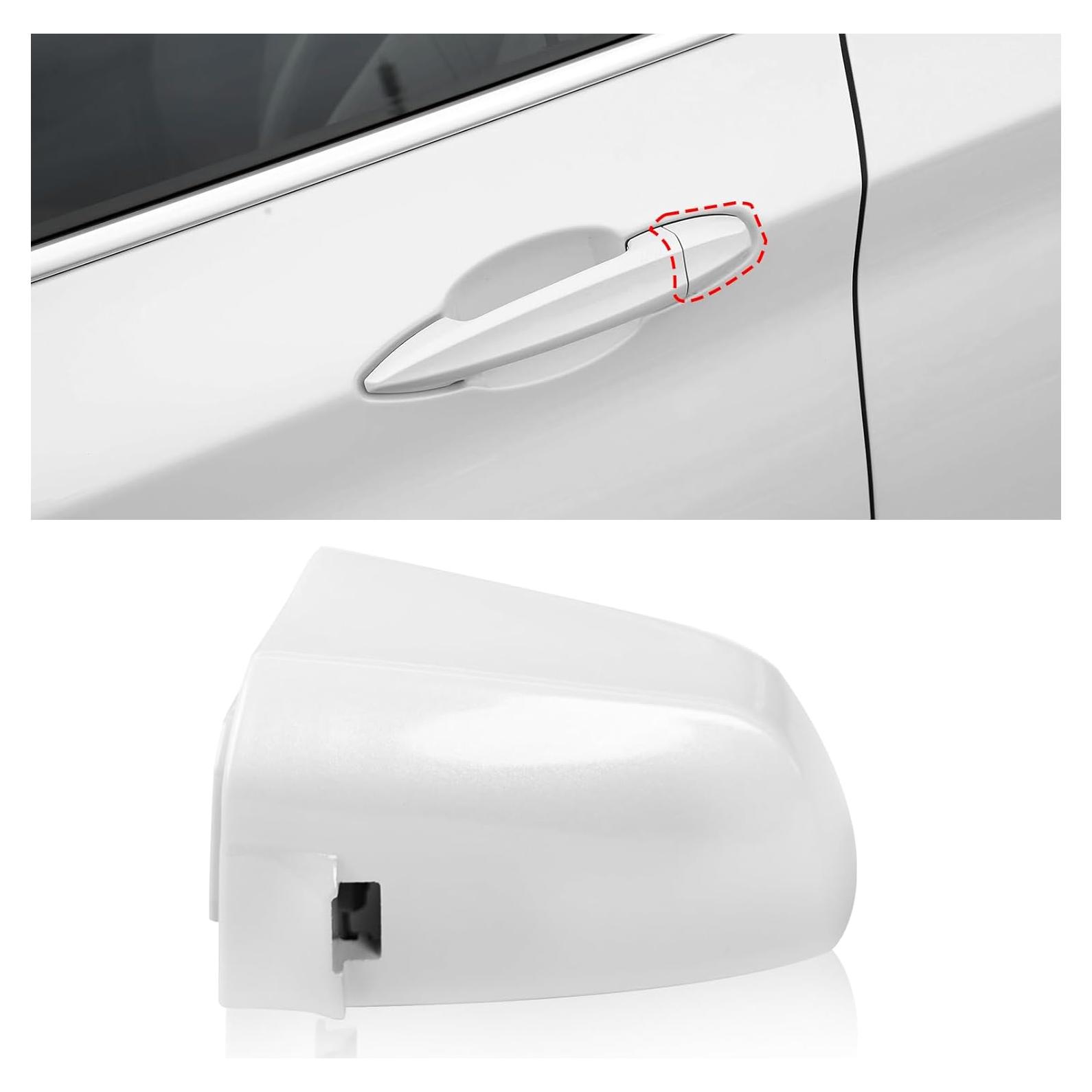Jaronx Compatible with BMW Door Handle Key Hole Cover for 2' F45/X1 F48/X2 F39/X5 F15/X6 F16, Exterior Driver Side Handle Keyhole Cover, Left Front Outer Door Lock Key Cap Replacement 51217396541