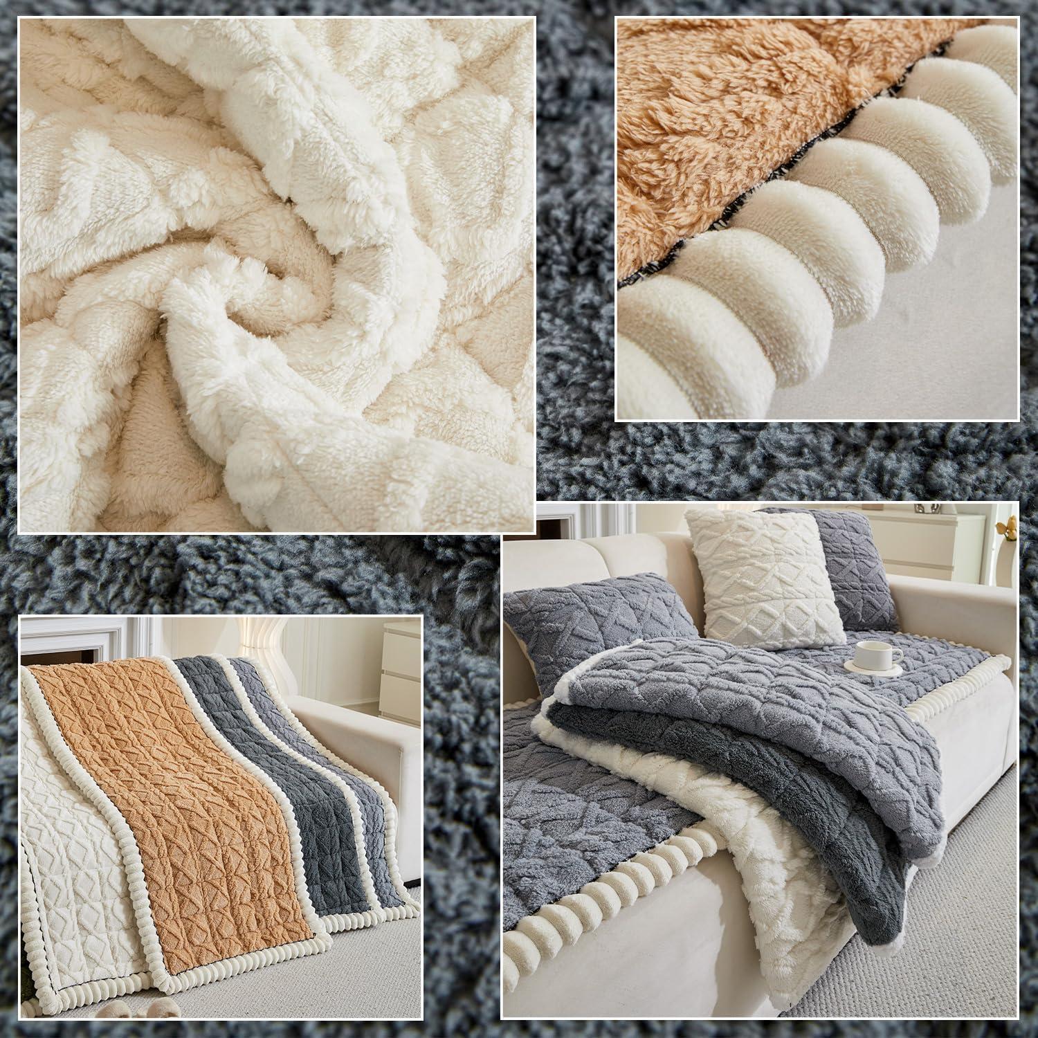 Funda de Sofá Antideslizante Tiwwie para Mascotas 70x150 cm Crema