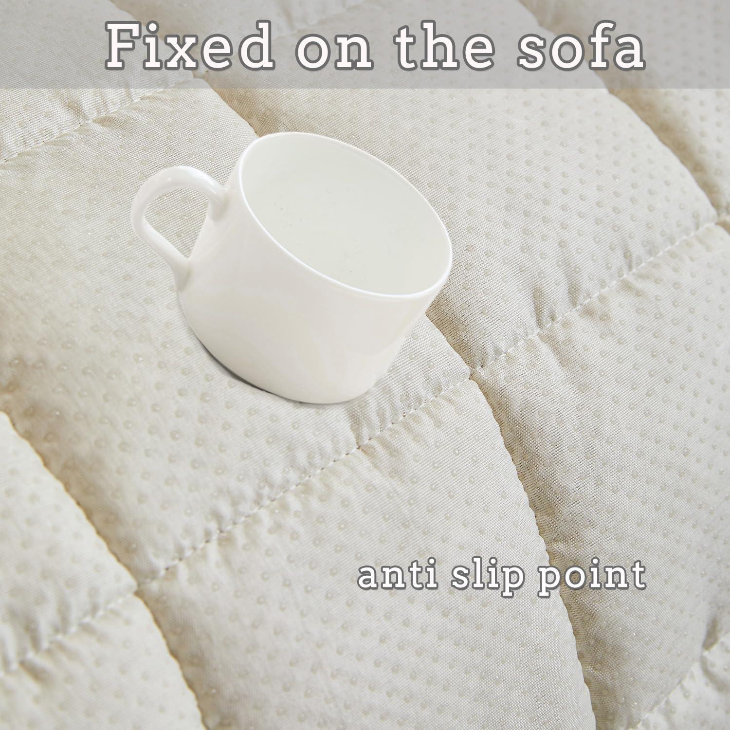 Funda de Sofá Antideslizante Tiwwie para Mascotas 70x150 cm Crema