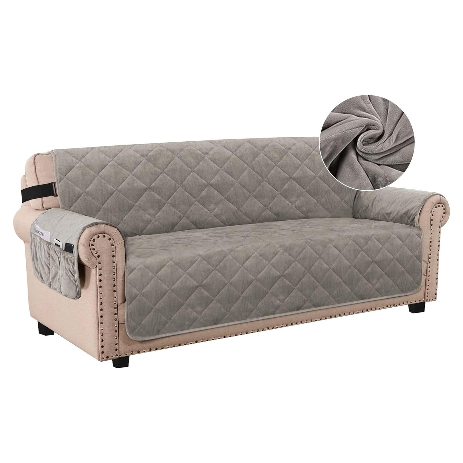 Funda de Sofá H.VERSAILTEX Terciopelo Antideslizante 3 Cojines