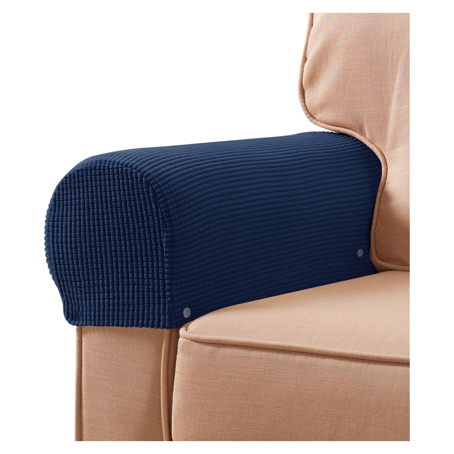 Fundas de Reposabrazos SUBRTEX 2pcs Spandex Marino