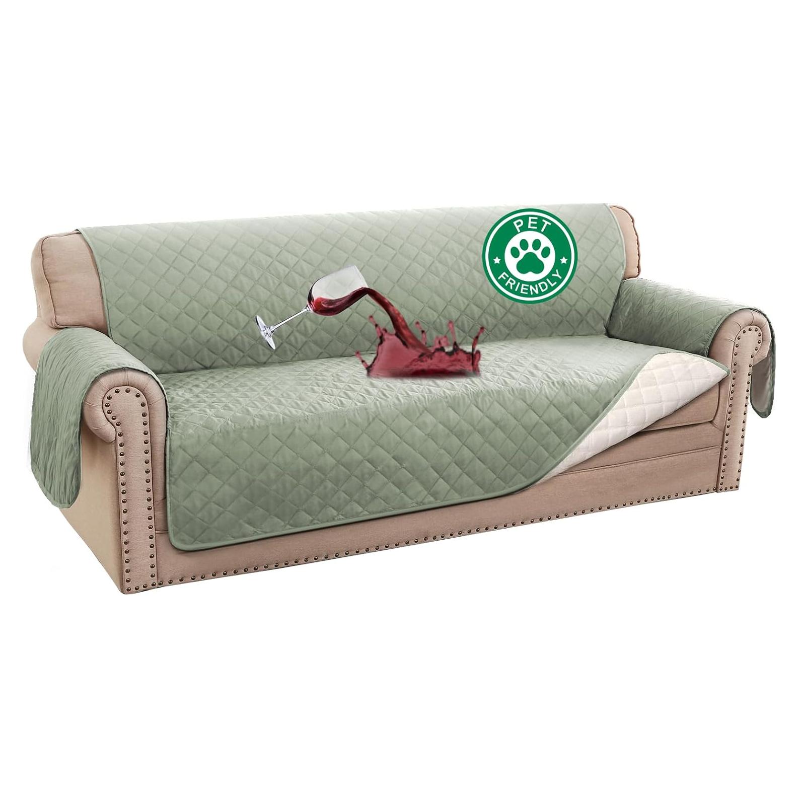 Funda de Sofá Impermeable Turquoize 3 Cojines Salvia