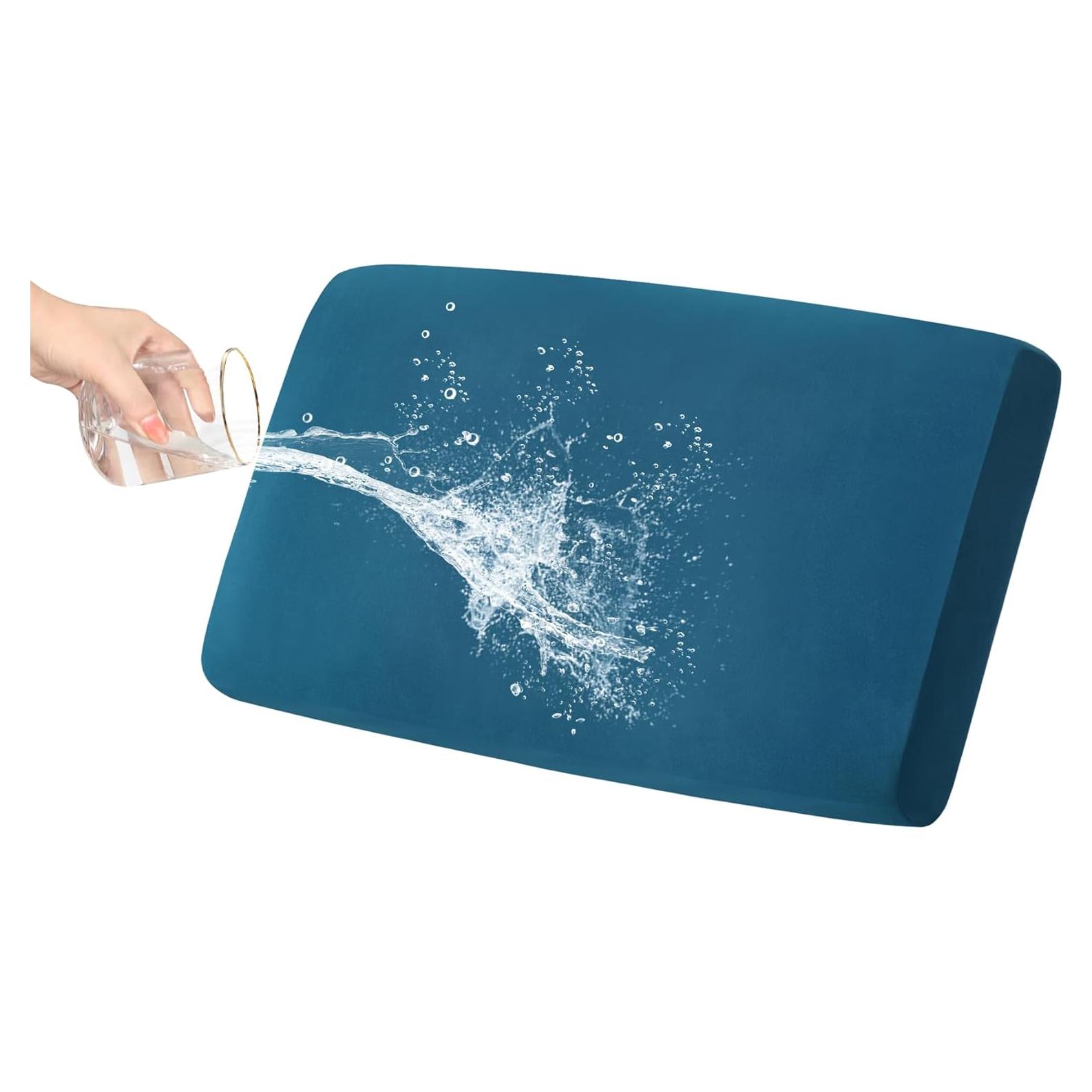 Funda de Cojín de Sofá PureFit 100% Impermeable Azul Pavo Real