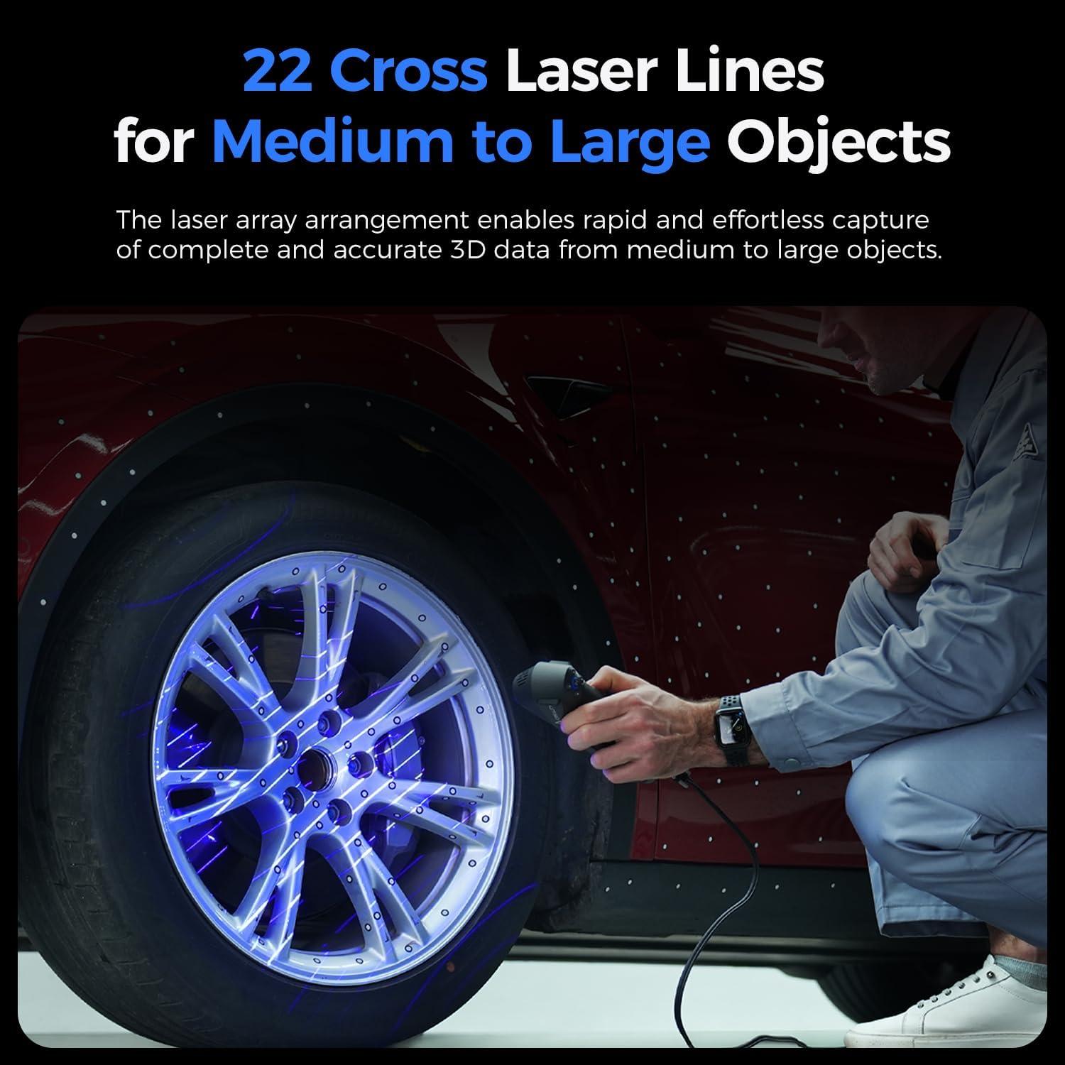 Escáner 3D Creality Raptor Pro 0.02mm 22+7 láser azul