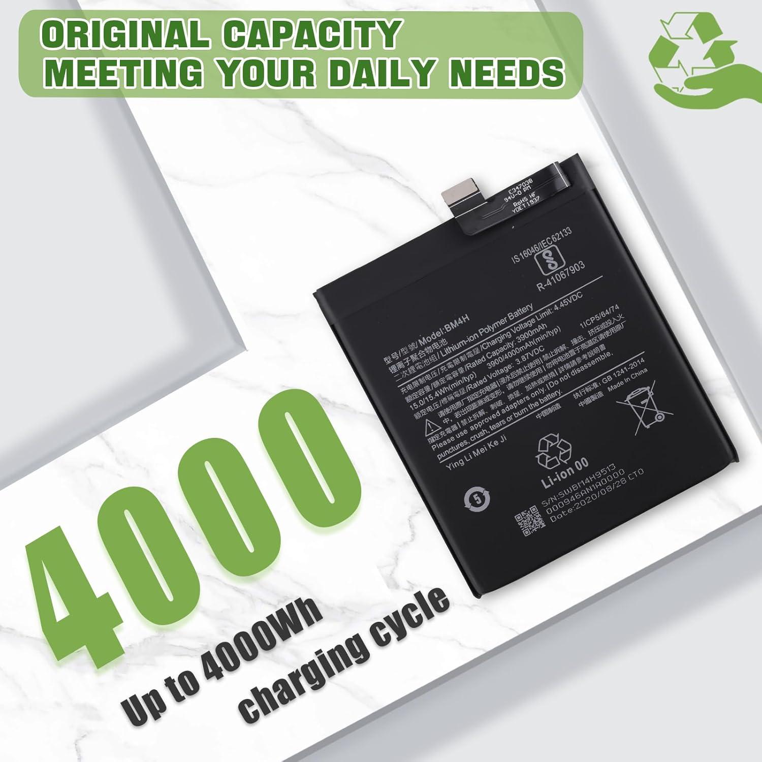 Batería recargable BM4H para Xiaomi Mi 9 Pro 5G 4000mAh