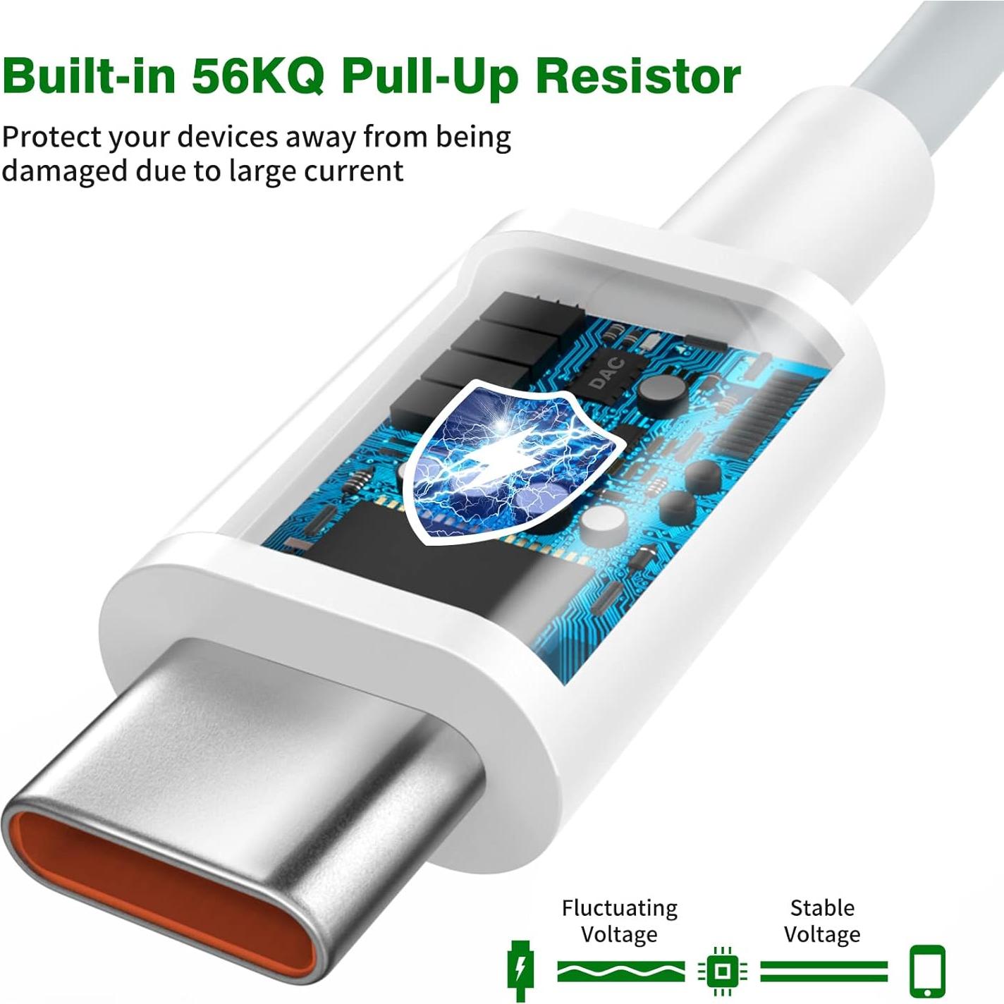 Cable USB C Jelanry 6A HyperCharge 120W 2m para Xiaomi