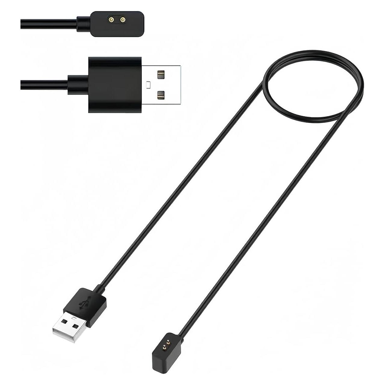 Cargador USB para Xiaomi Mi Band 8/9 - 100cm Negro