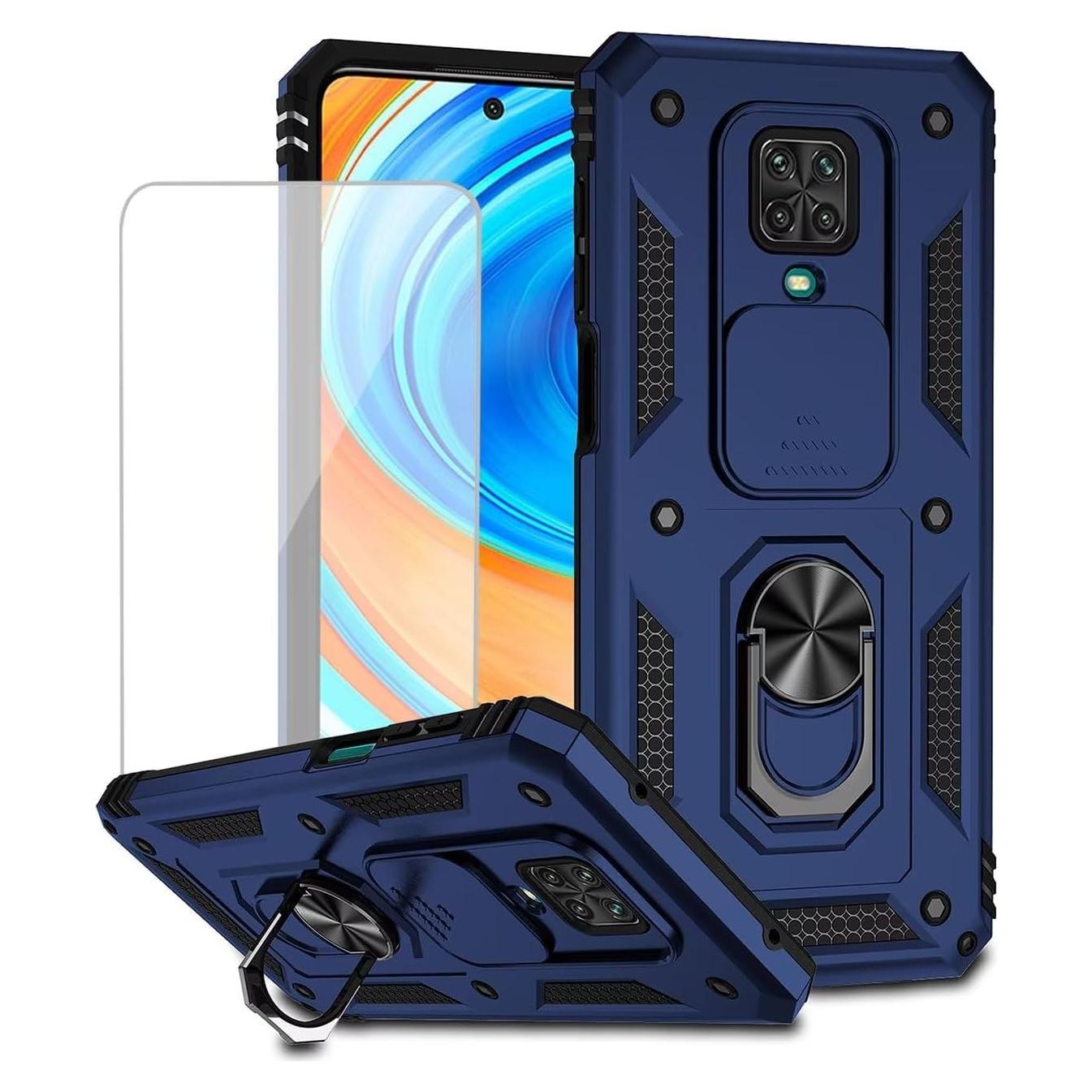 Funda protectora Yodueiv para Xiaomi Redmi Note 9 Pro azul