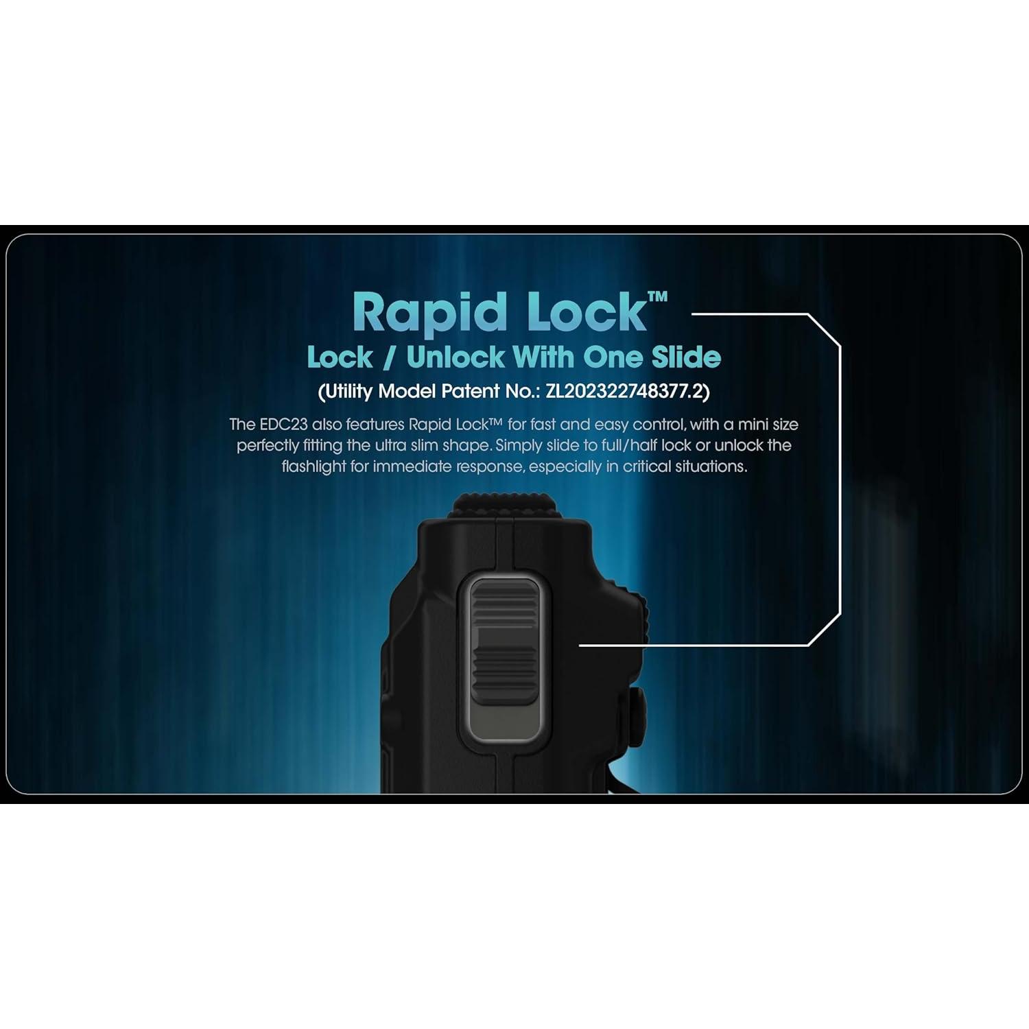 Linterna Nitecore EDC23, 2500 Lúmenes, Recargable USB-C