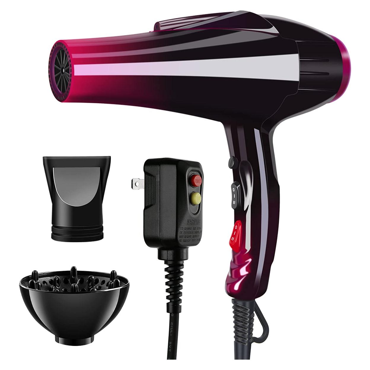 Secador de Pelo Profesional SOMOYA 3500W Iónico con Luz Azul