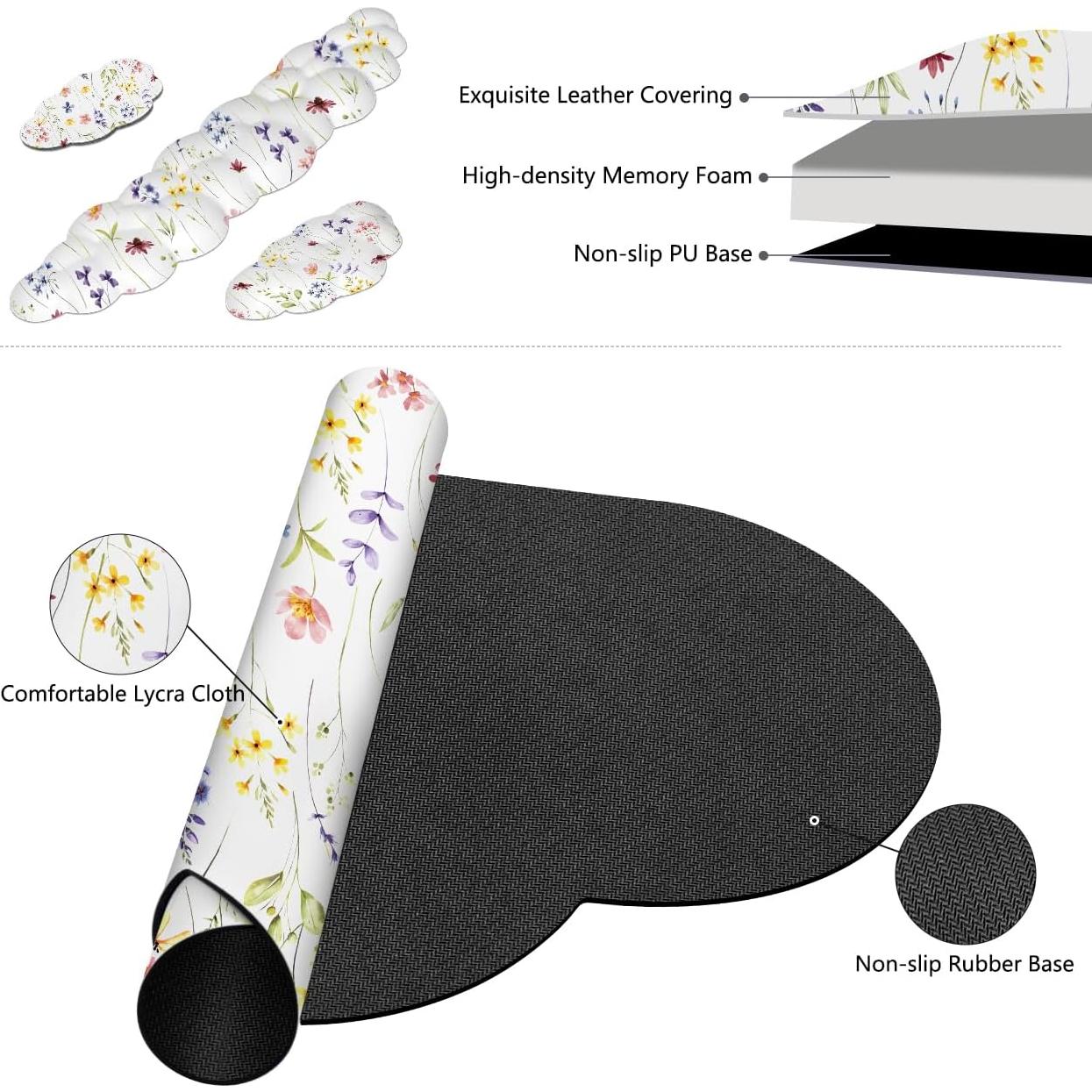 Alfombrilla de Ratón JIKIOU XXL 90x40cm con Almohadillas Ergonómicas