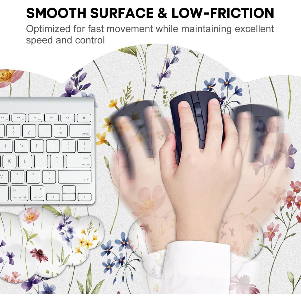 Alfombrilla de Ratón JIKIOU XXL 90x40cm con Almohadillas Ergonómicas