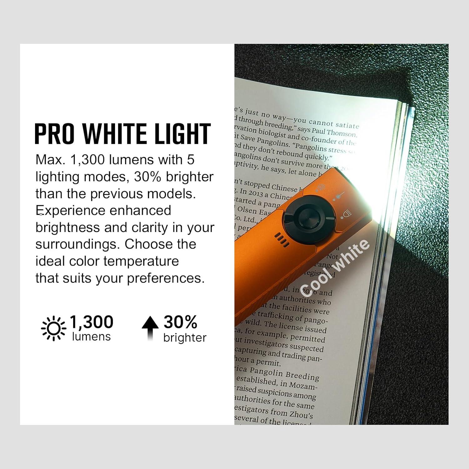 Linterna EDC OLIGHT Arkfeld Pro Recargable 1300 Lúmenes