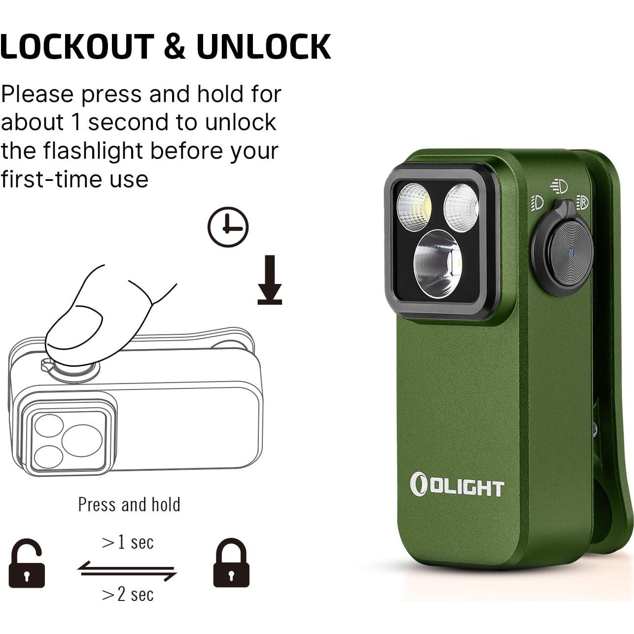 Linterna EDC Olight i3T 2 Recargable 500 Lúmenes Clip