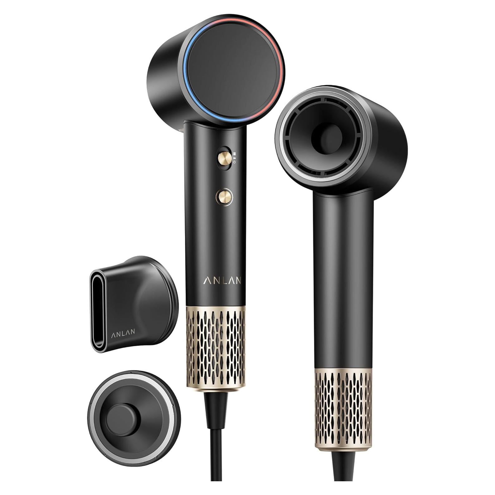 Secador de Cabello Iónico ANLAN 1300W 120,000 RPM Bajo Ruido