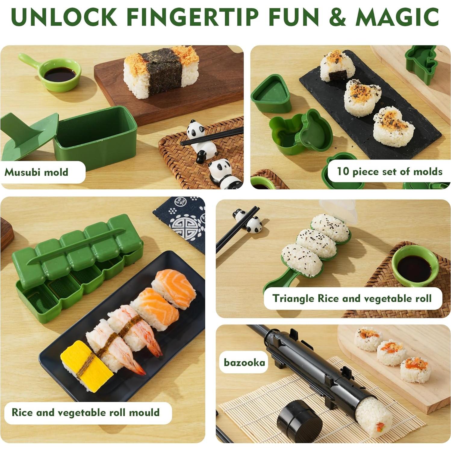 Kit Completo para Hacer Sushi 43 Piezas Brezlio Verde