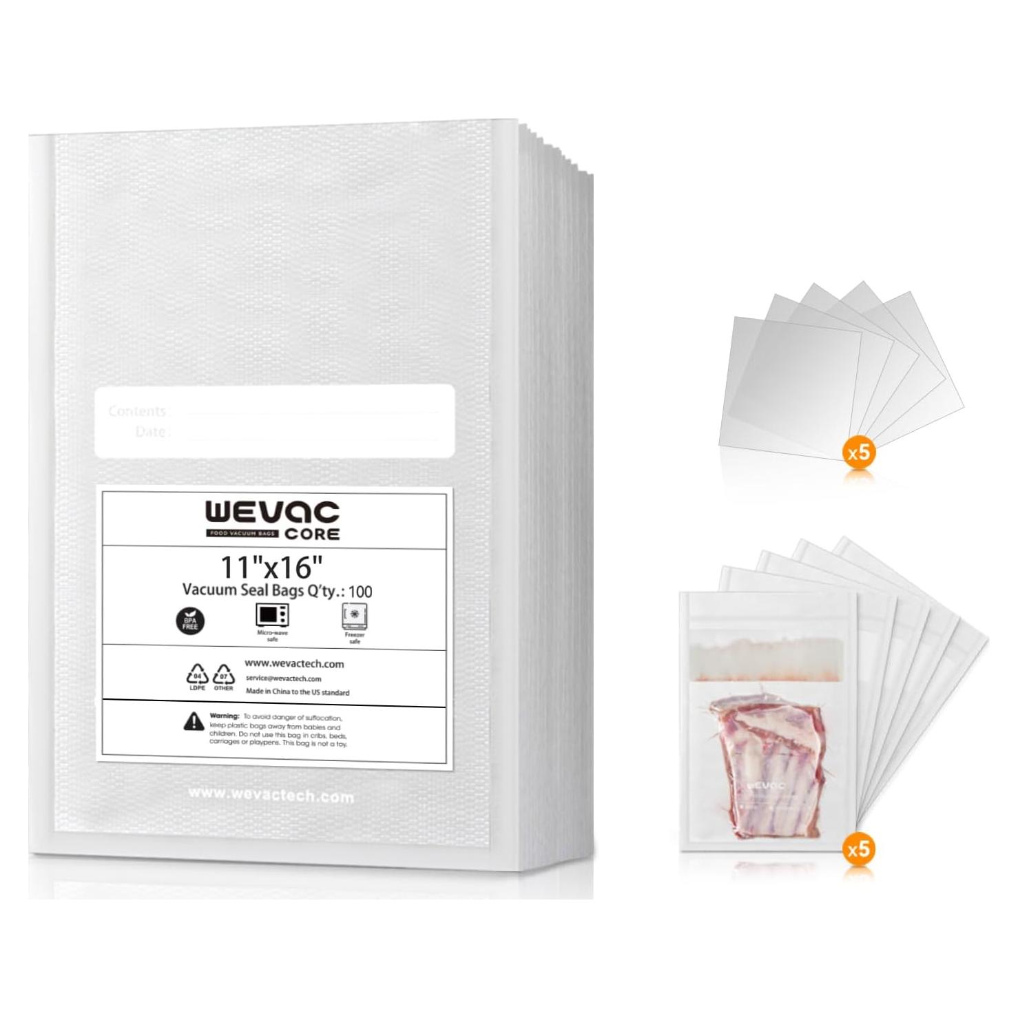 Bolsas de Sellado al Vacío Wevac 28x41 cm 100 Unidades