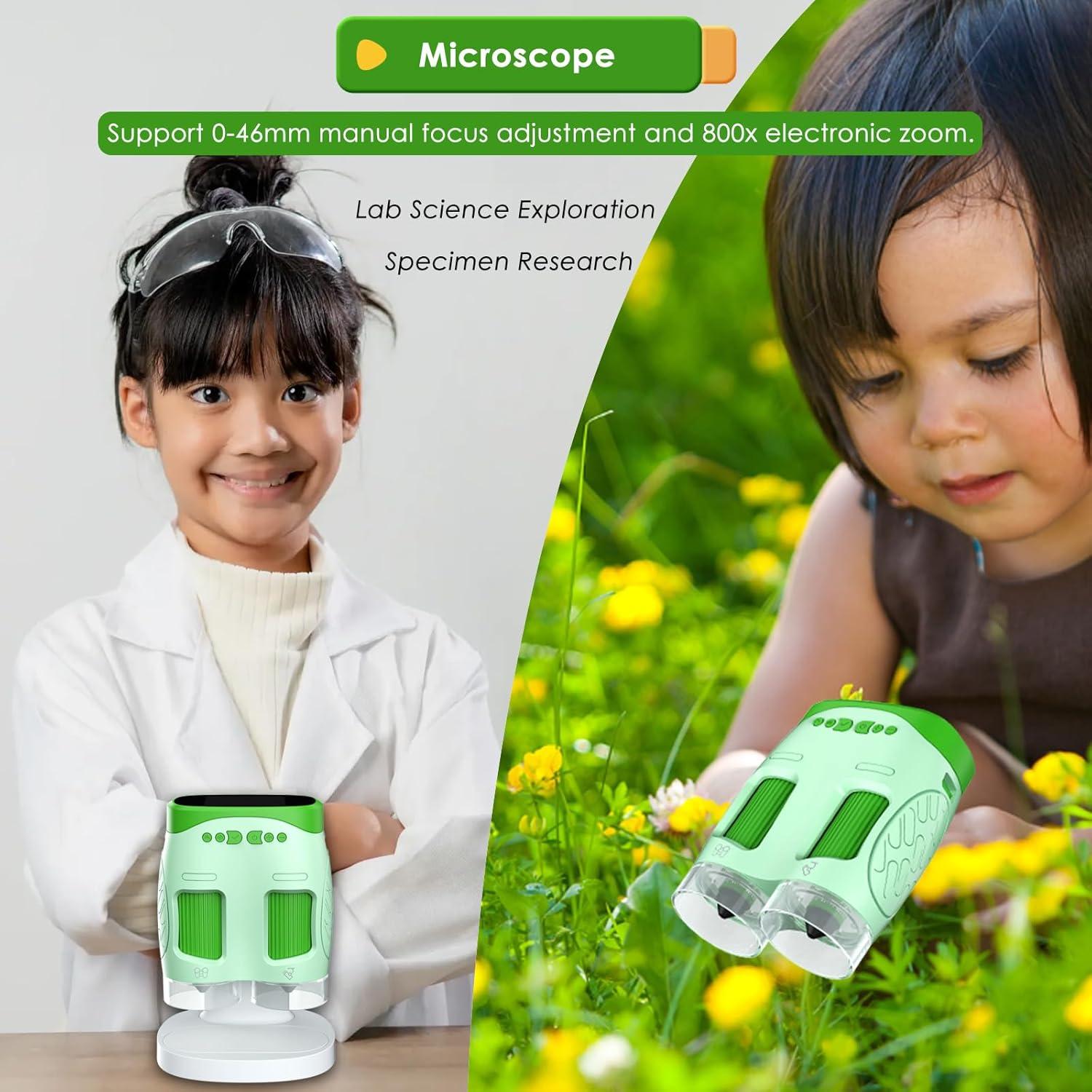 Microscopio Digital ZOMFOM 3-en-1 para Niños 800X HD