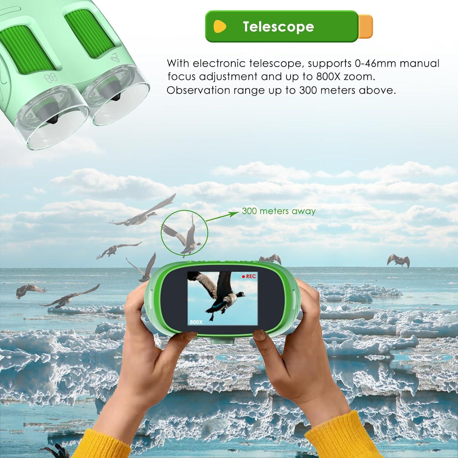 Microscopio Digital ZOMFOM 3-en-1 para Niños 800X HD