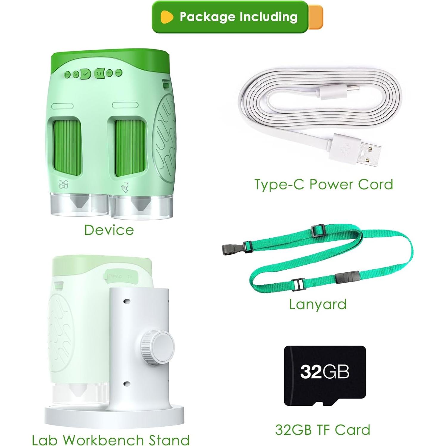 Microscopio Digital ZOMFOM 3-en-1 para Niños 800X HD