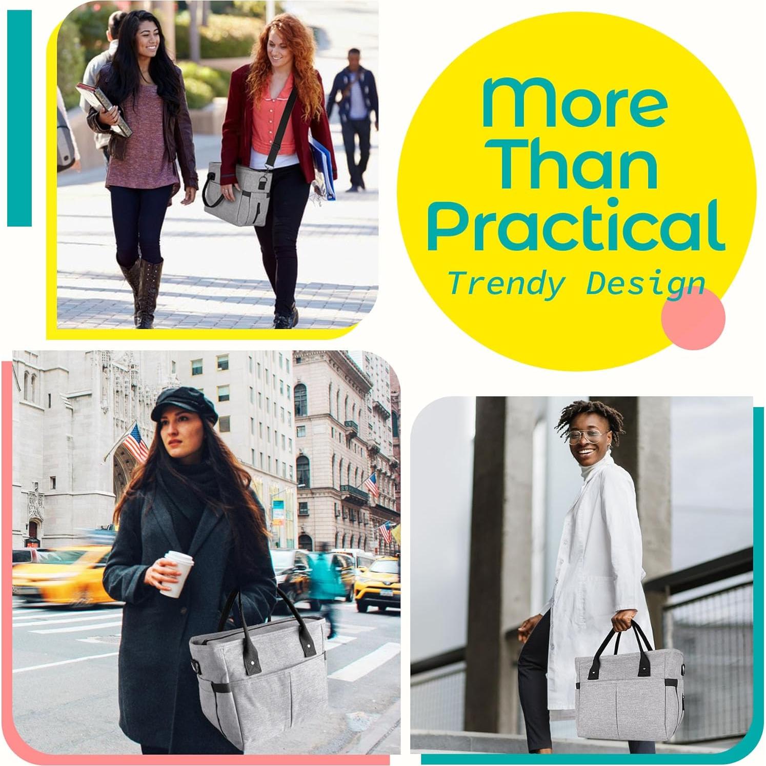 Bolsa de Almuerzo Aislada KIPBELIF Gris 10L para Adultos