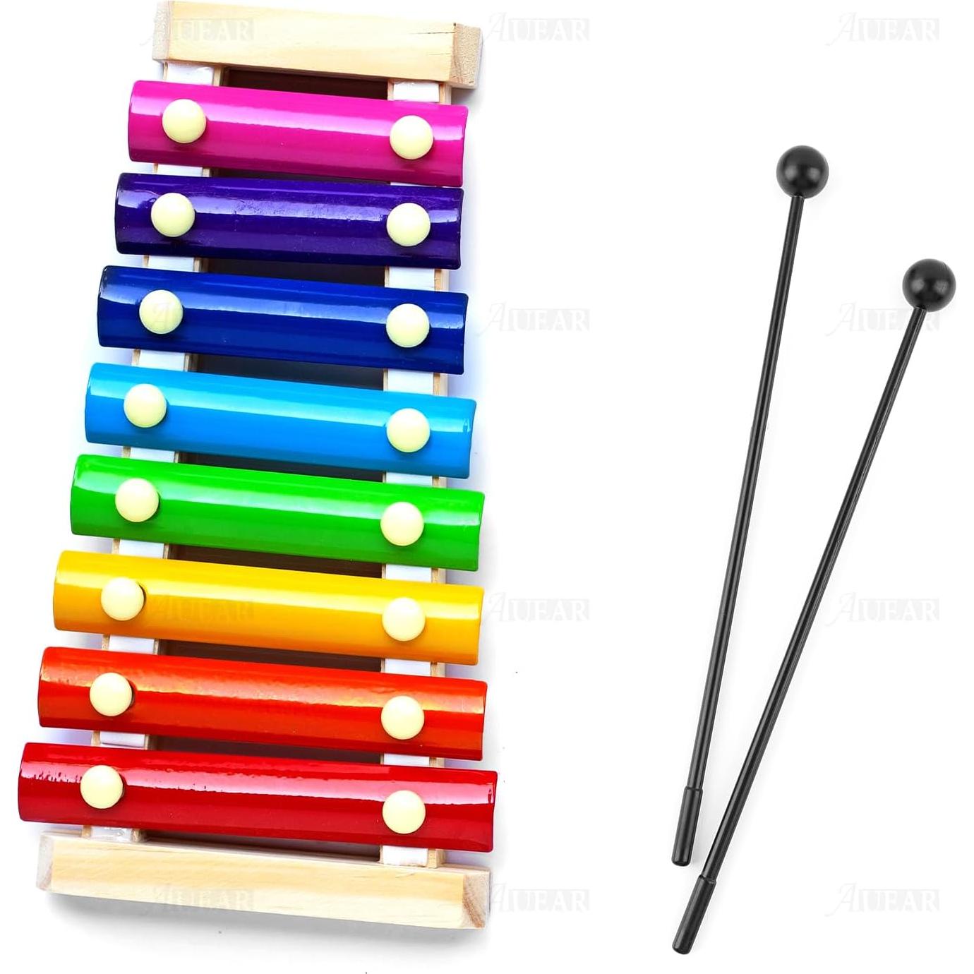 Paquete de 10 Martillos de Plástico AUEAR para Percusión 27.3 cm