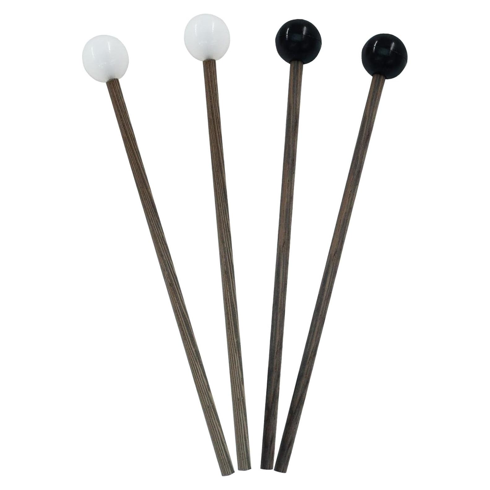 Mallets de Tambor de Lengua de Acero Piutouyar 4 Pcs 17.5 cm