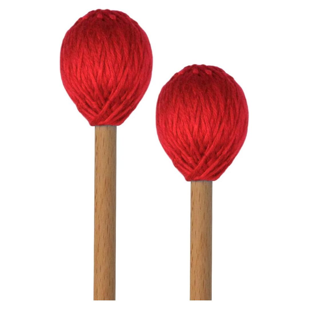 Mallets de Marimba Yolyoo de Hilo Duro Medio con Mango de Arce - Paquete de 2