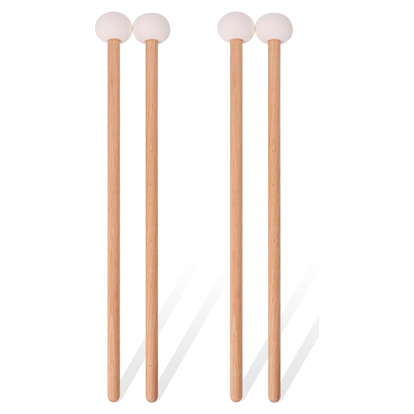 2 Pares de Mallets de Timpani Fieltro Suave - Percusión
