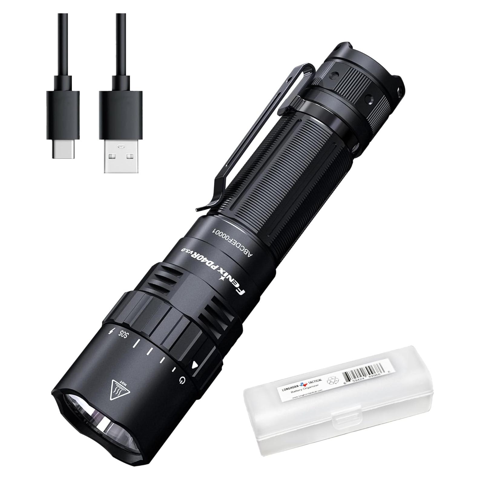 Linterna Táctica Fenix PD40R V3.0 3000 Lúmenes Recargable USB-C