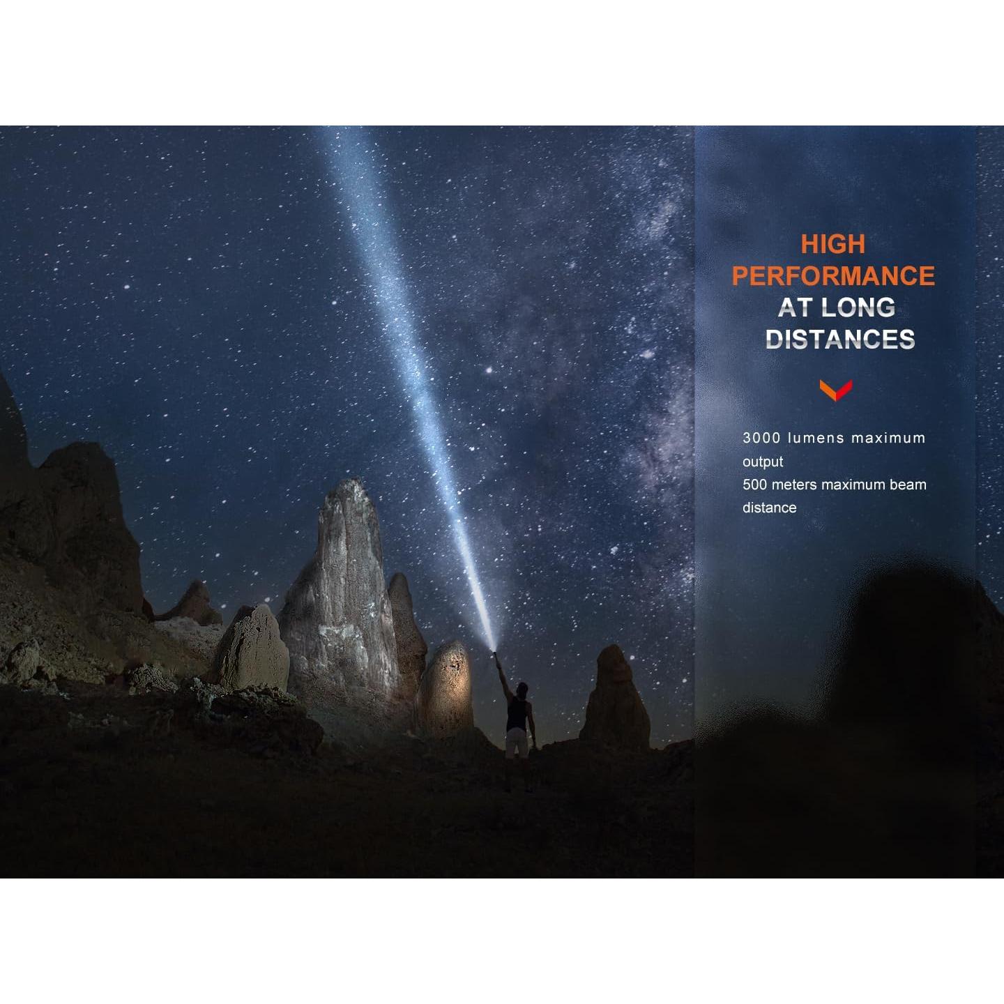 Linterna Táctica Fenix PD40R V3.0 3000 Lúmenes Recargable USB-C