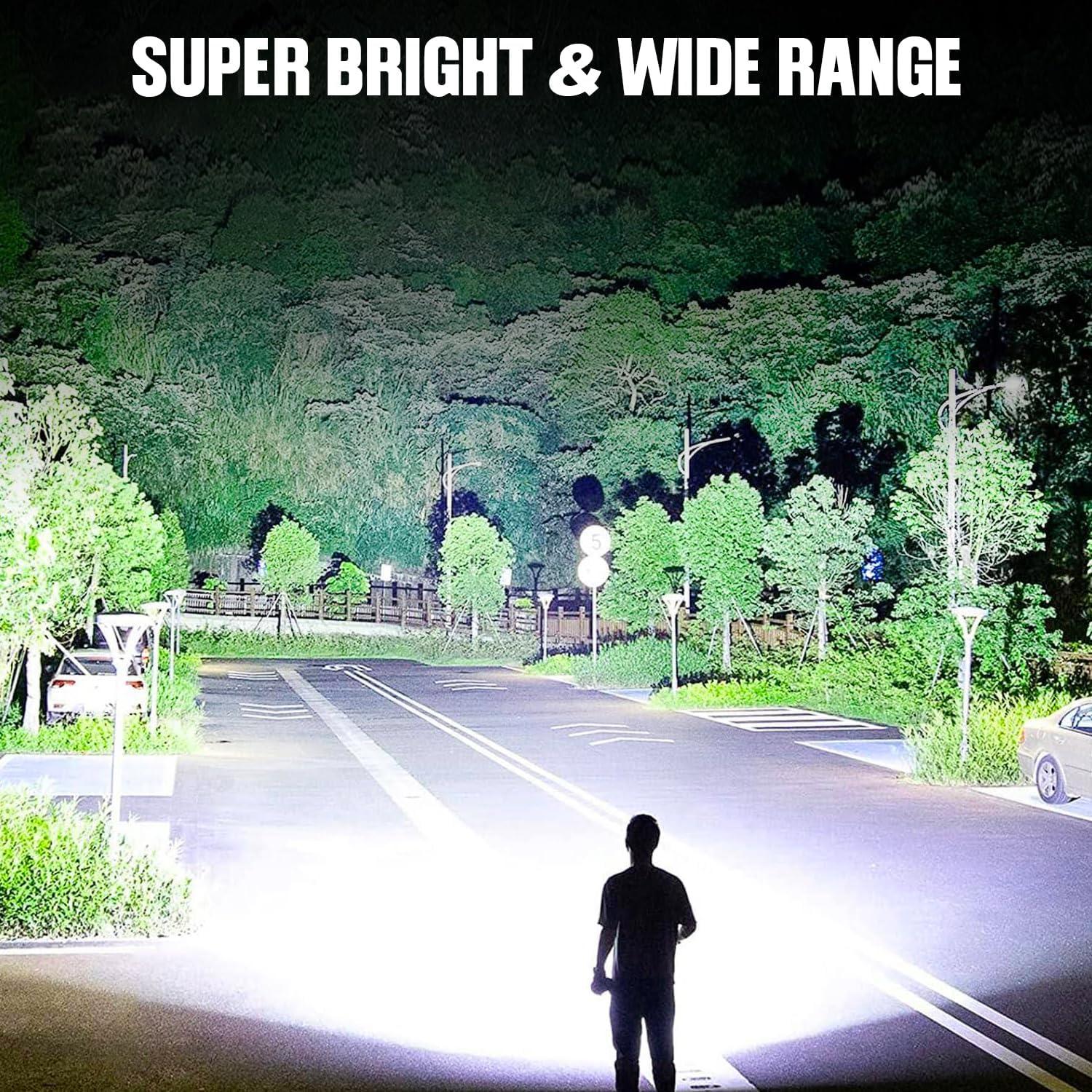 Linterna LED Recargable BERCOL 5000mAh IPX7 2 Paquete