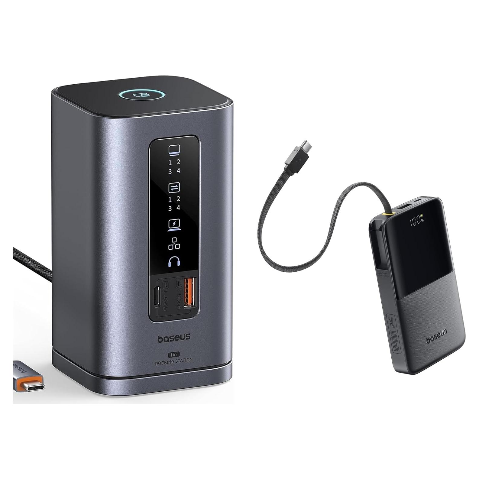 Baseus Estación de Acoplamiento 11 en 1 + Batería Externa 10000mAh