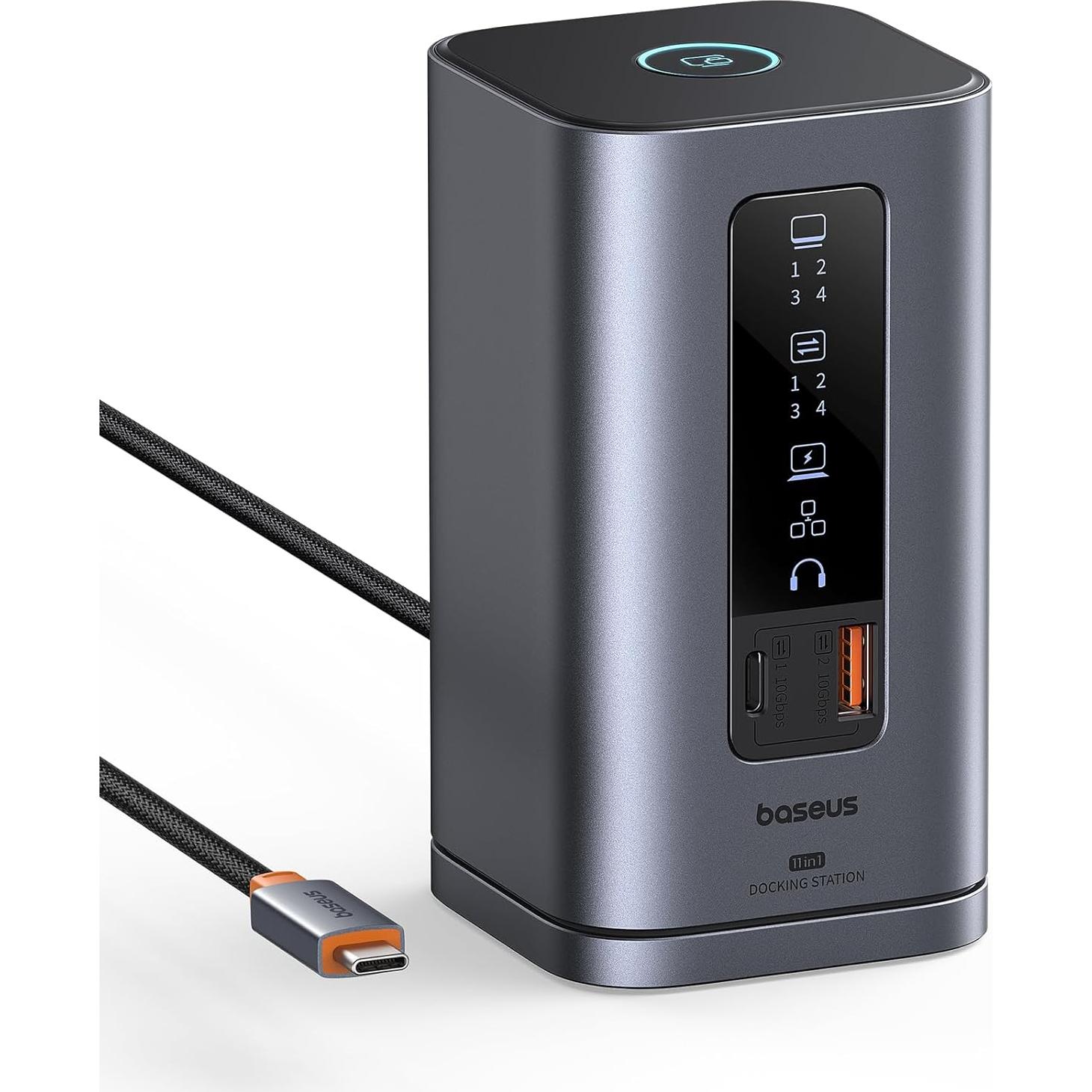 Baseus Estación de Acoplamiento 11 en 1 + Power Bank Magnético 10000mAh