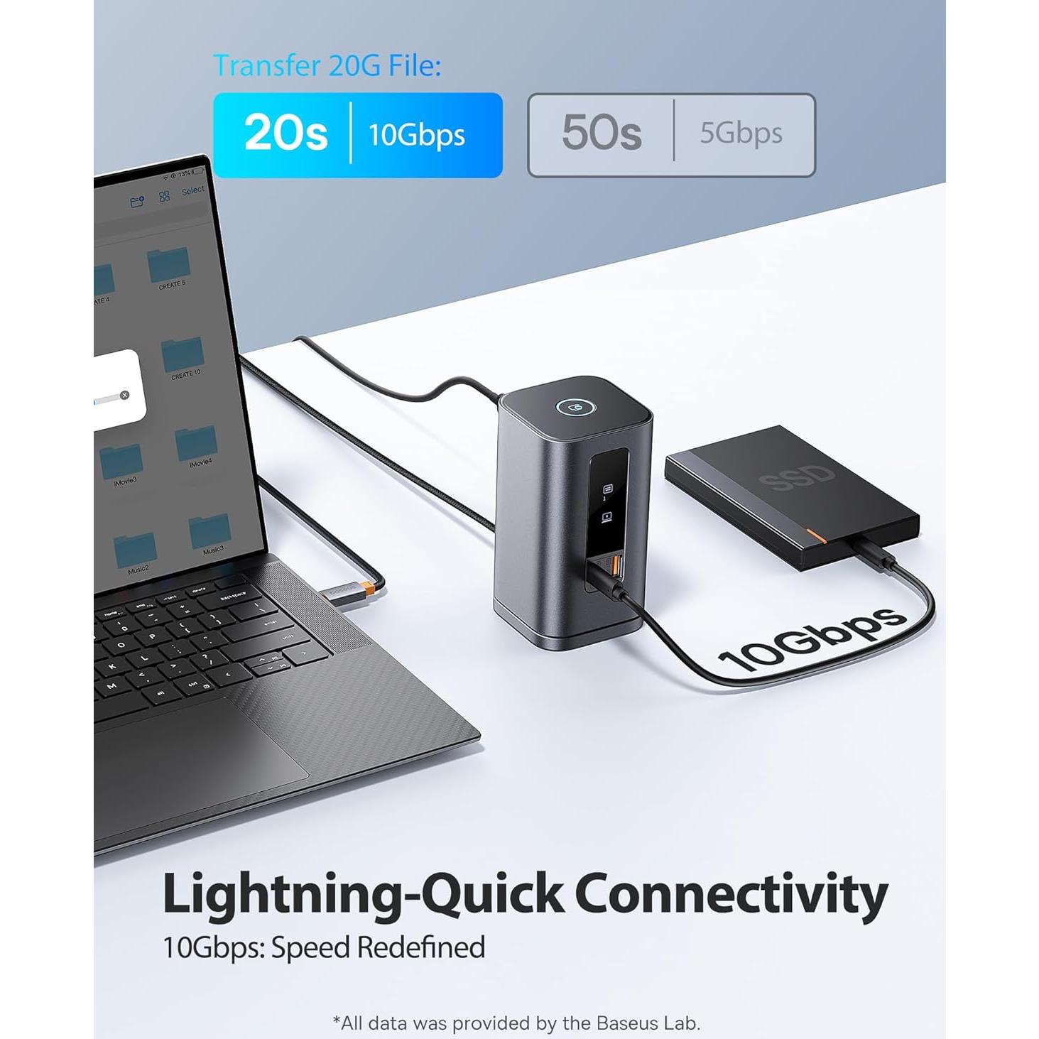 Baseus Estación de Acoplamiento 11 en 1 + Power Bank Magnético 10000mAh