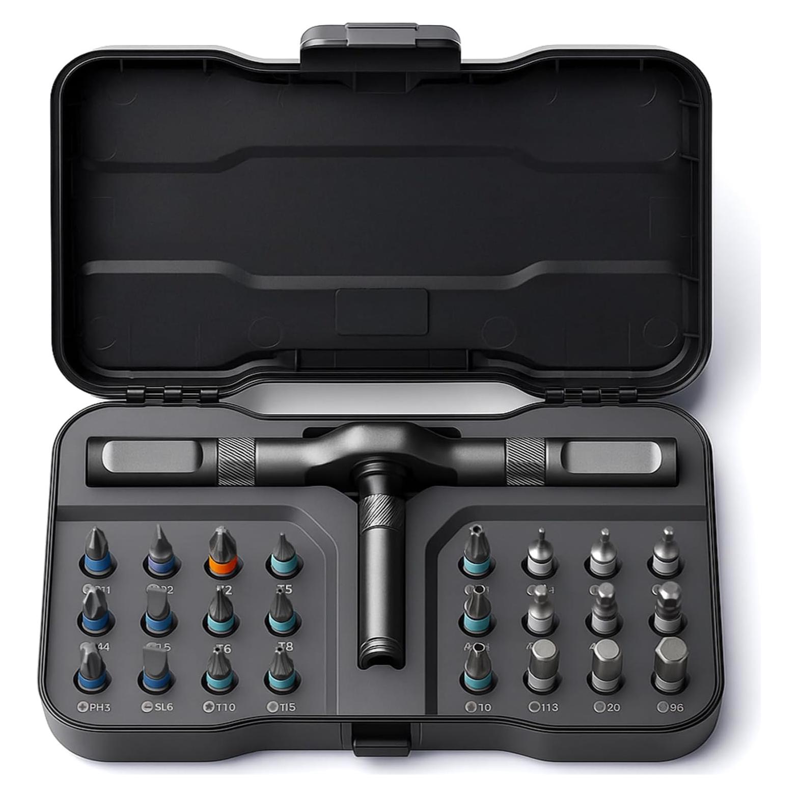 Juego de destornilladores de trinquete VMAN RS1, 24 en 1, magnéticos