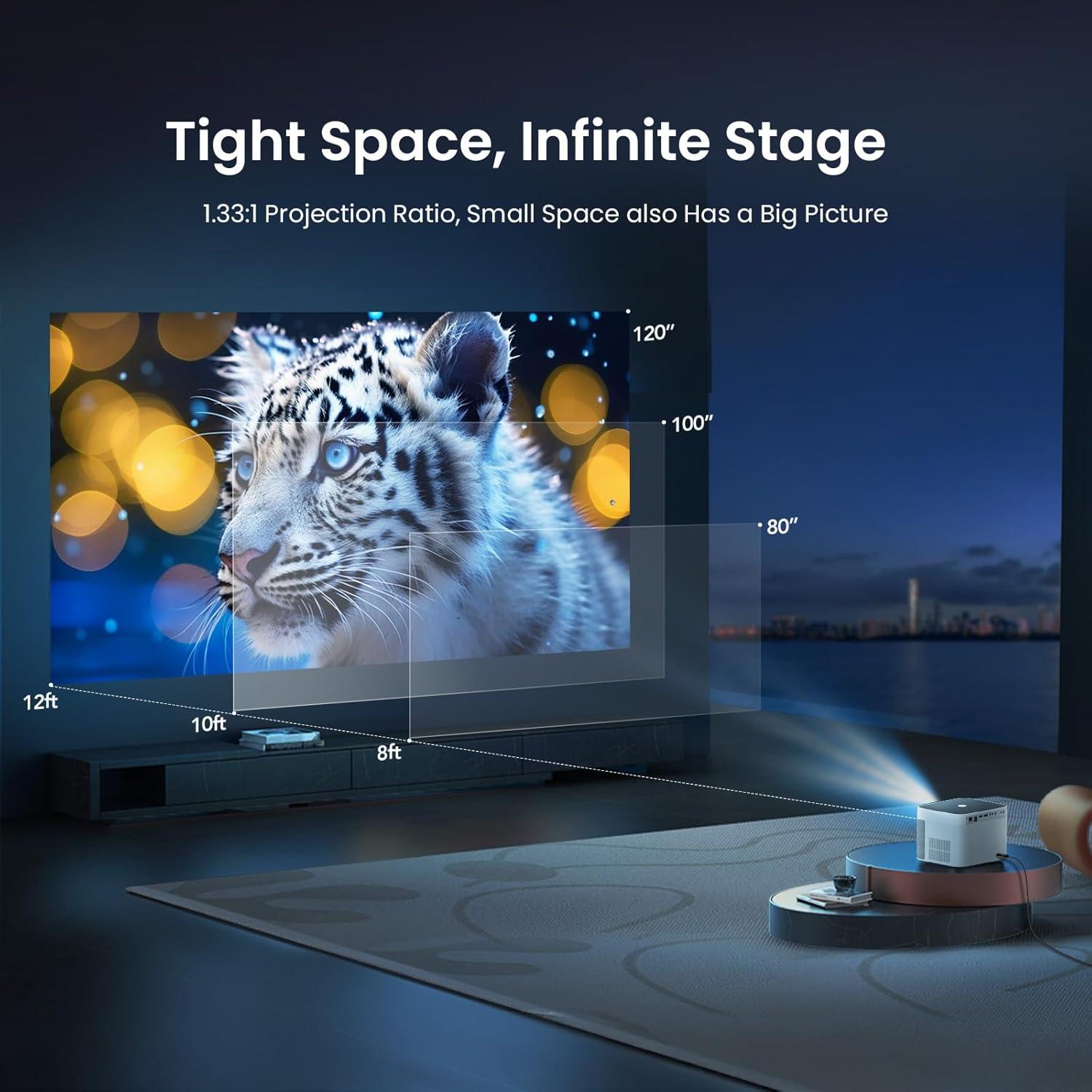 Proyector inteligente Yaber U11 4K con WiFi y Bluetooth