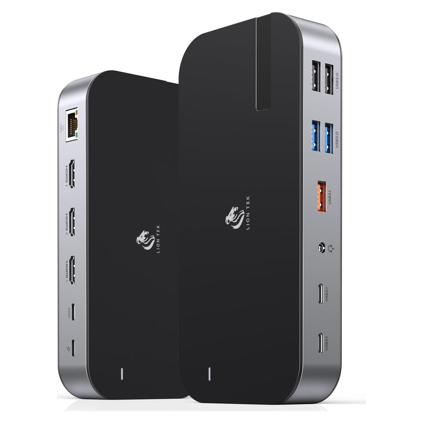 Estación de Acoplamiento USB C 16 en 1 LIONWEI Triple Monitor