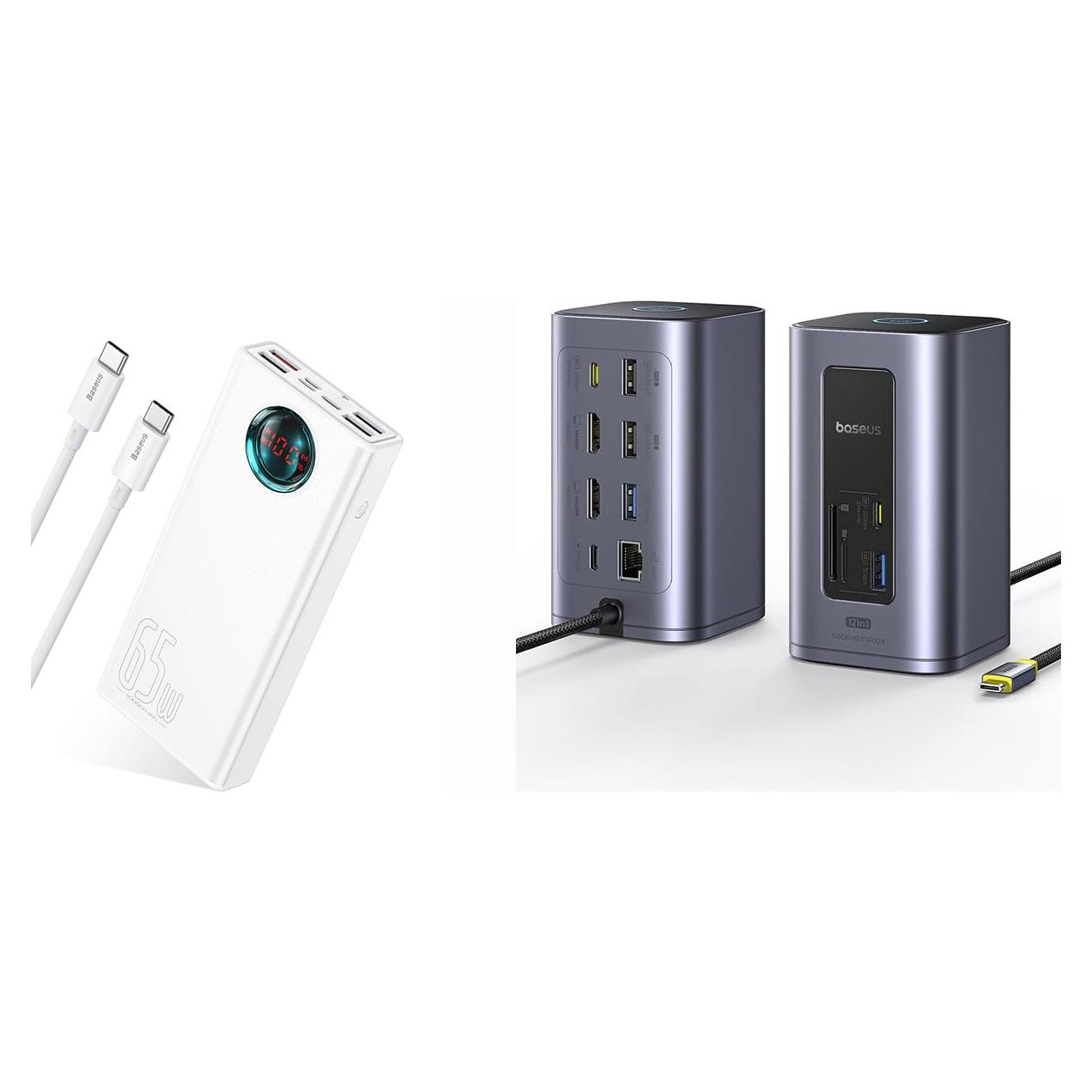 Baseus Estación de Acoplamiento 12 en 1 30000mAh 65W USB-C