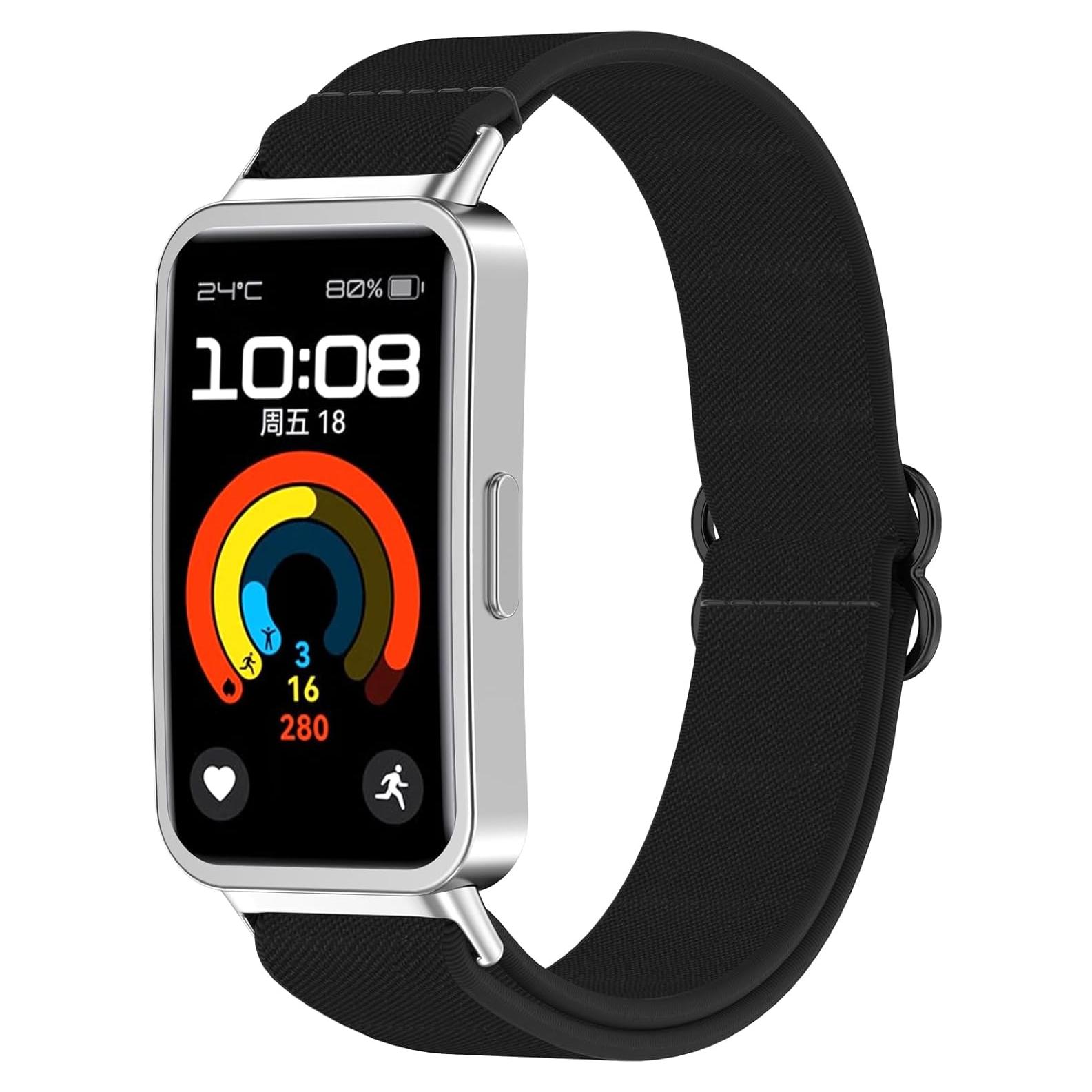 Correa de Reemplazo MOTONG para Huawei Band 10/9/8 - Nylon Elástico