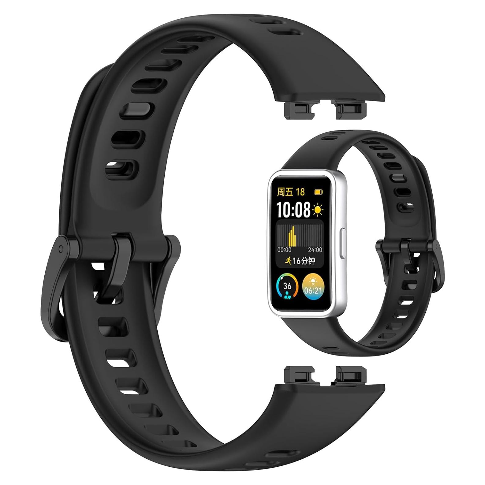 Correa de Silicona Disscool para Huawei Band 10/9/8 - Negro